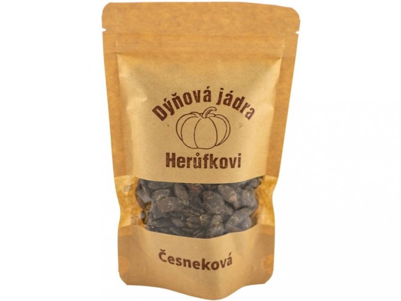 Dýňová jádra bez slupky, česneková