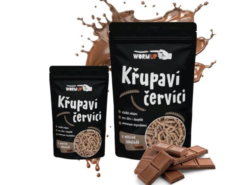 Křupaví červíci v mléčné čokoládě
