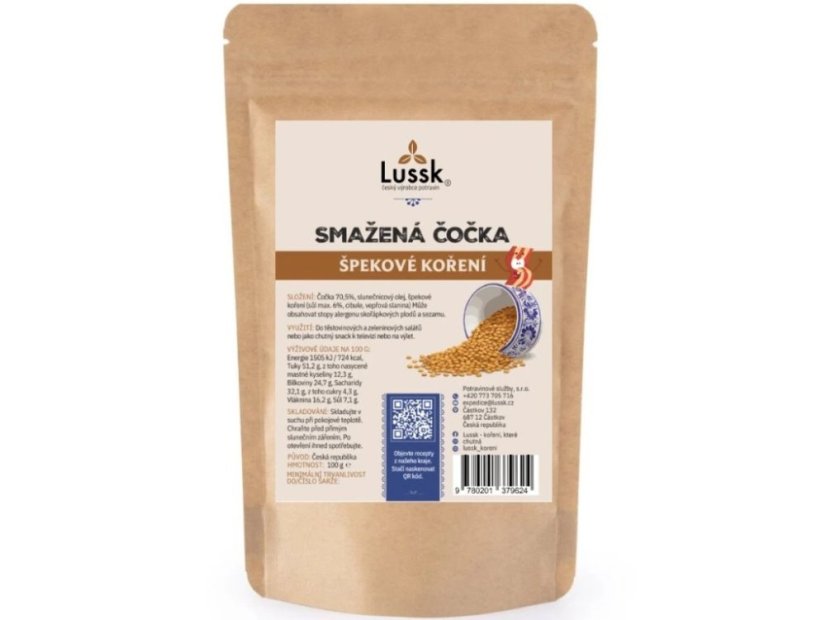 Smažená čočka špekové koření