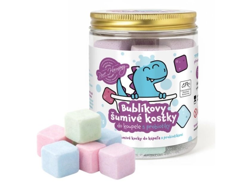 Bublíkovy šumivé kostky do koupele s probiotiky