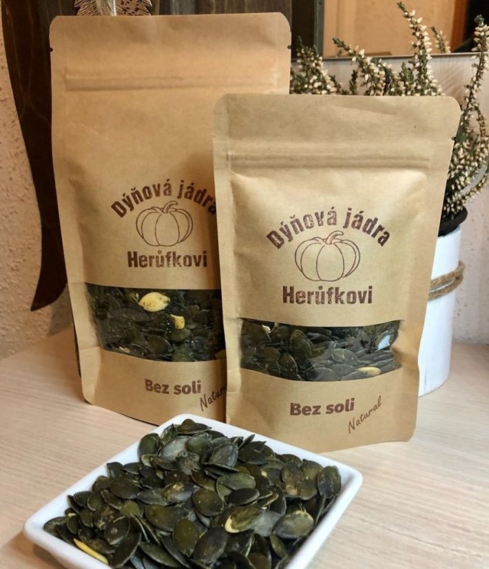 Tekvicové jadrá bez šupky, naturál - Balenie: 200 g