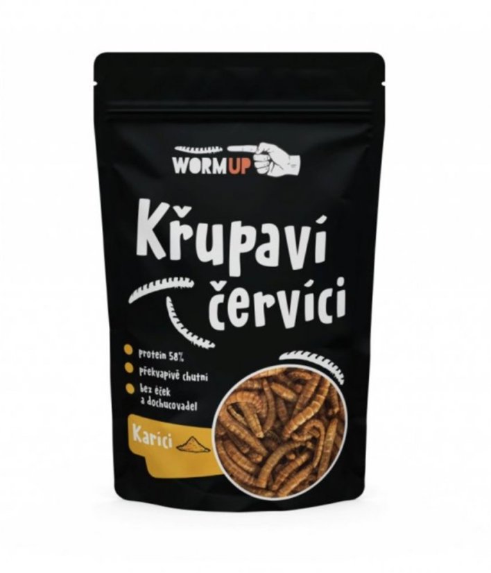 Křupaví červíci s kari