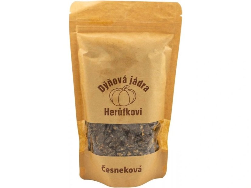 Tekvicové jadrá bez šupky, cesnakové - Balenie: 200 g