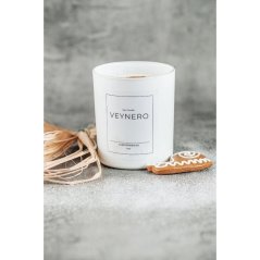 Veganská sójová svíčka Lux, Medový perníček, dřevěný knot
