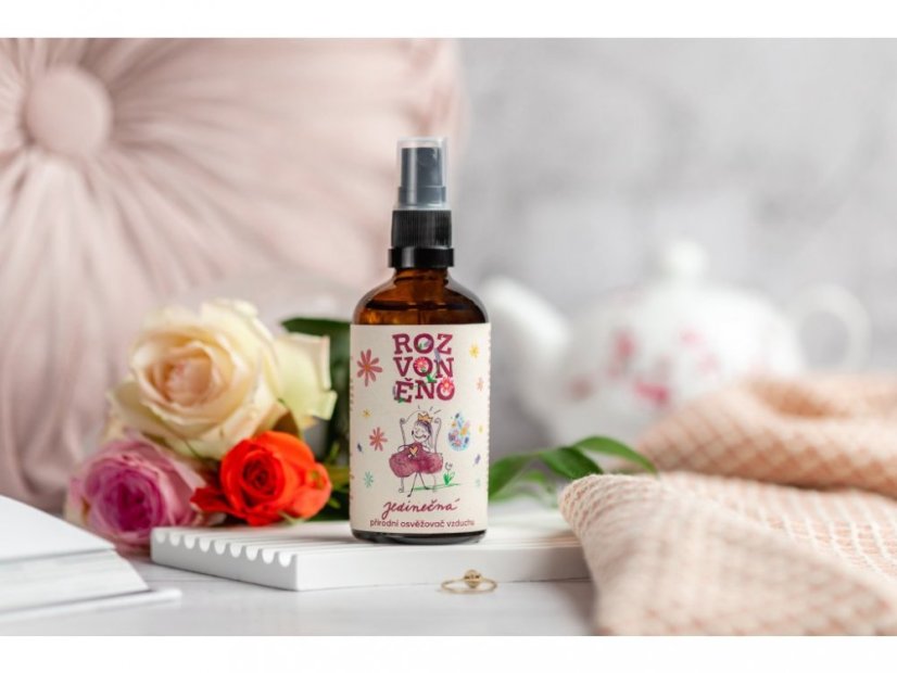 Jedinečná, prírodný osviežovač vzduchu s geraniou a palmovou ružou