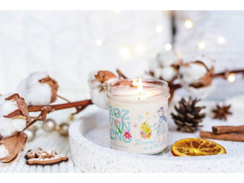 Přírodní svíčka - Zimní nálada