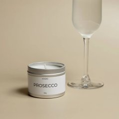 Prírodná sviečka, Prosecco, drevený knôt