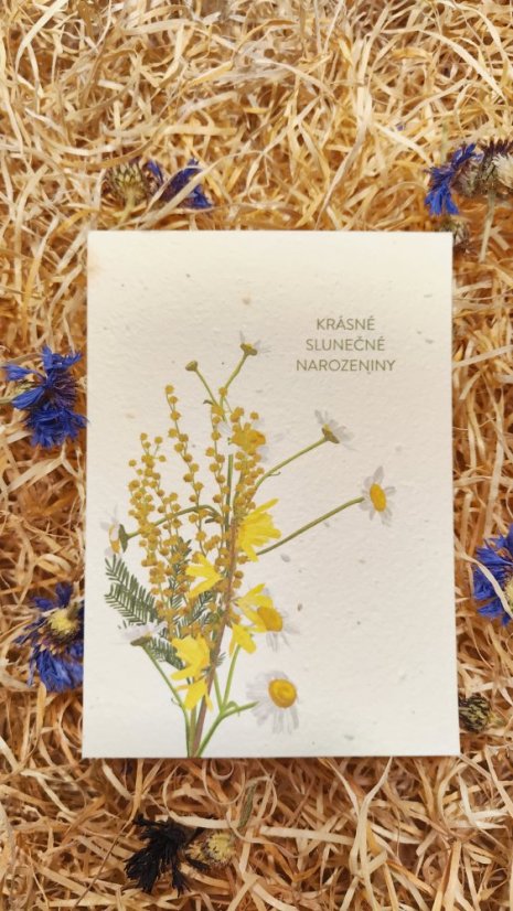 Přání, krásné slunečné narozeniny