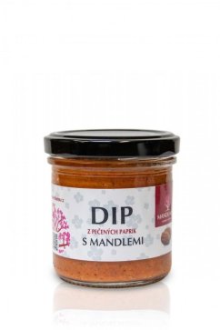Dip z pečených paprík s mandľami